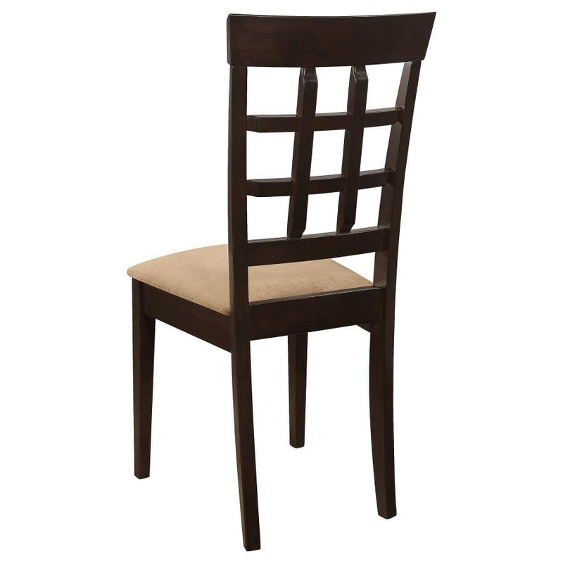 Gabriel - Lattice Back Side Chairs (Set of 2) - Cappuccino And Tan