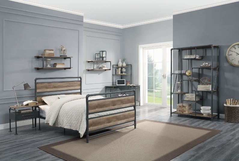 Brantley - Full Bed - Antique Oak & Sandy Gray Finish