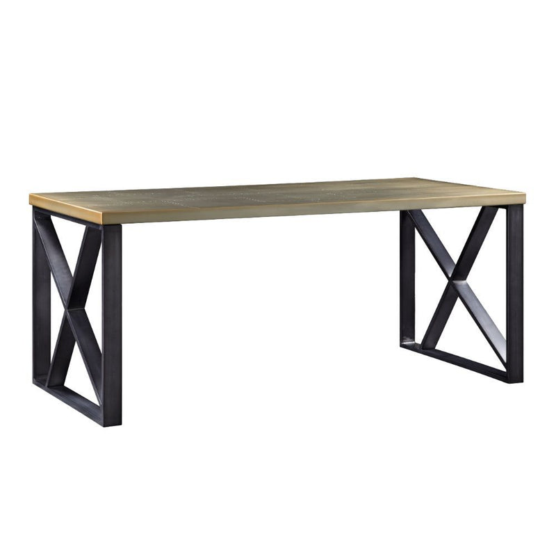 Jennavieve - Desk - Gold Aluminum