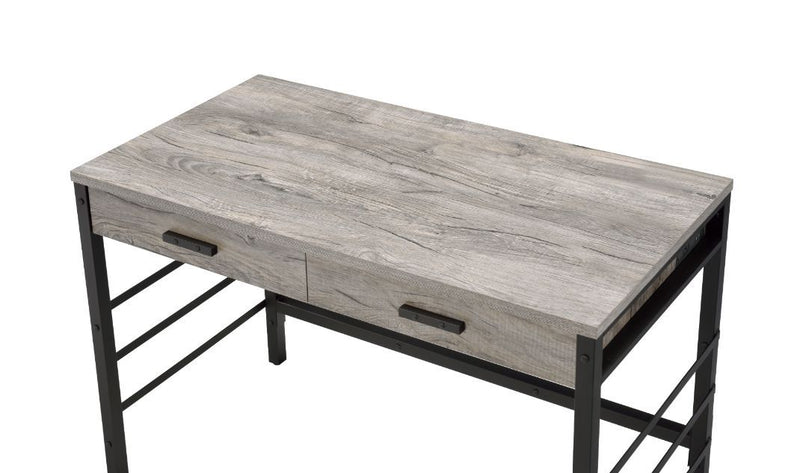 Disho - Desk - Light Weathered Oak & Black Finish