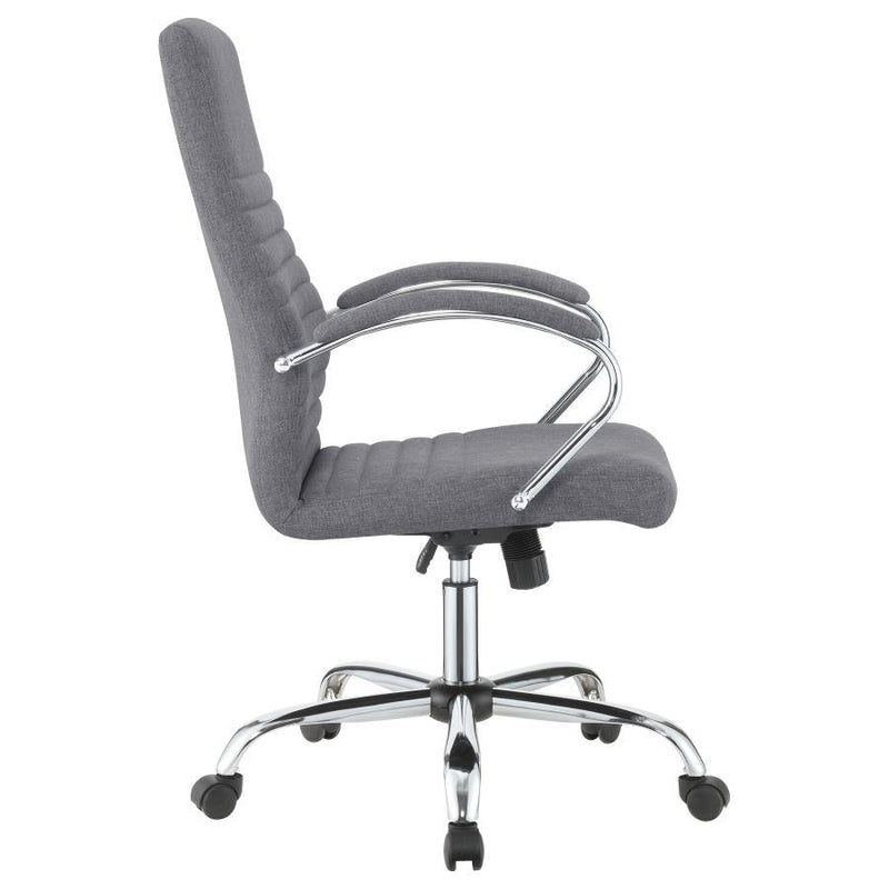 Abisko - Upholstered Office Chair With Casters - Gray And Chrome