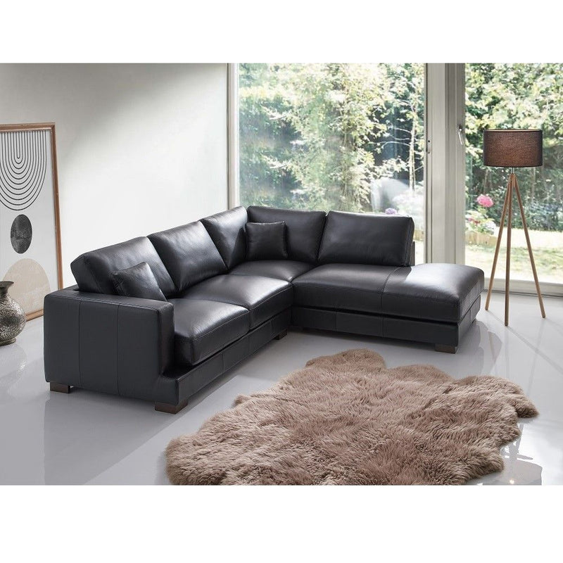 Geralyn - Sectional Sofa With 2 Pillows - Black