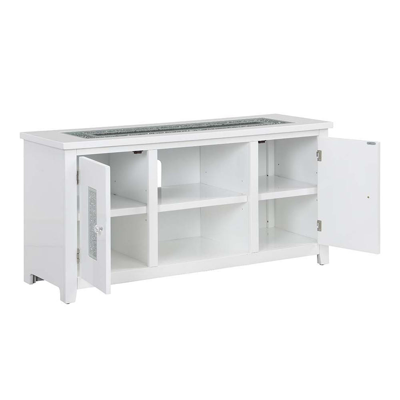 Elizaveta - TV Stand - White High Gloss Finish