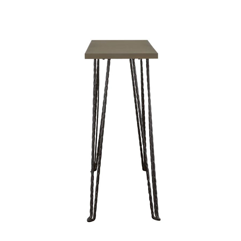 Neville - Rectangular Console Table - Concrete And Black