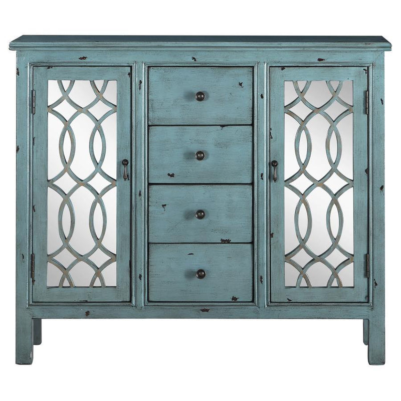 Rue - 4-Drawer Accent Cabinet - Antique Blue