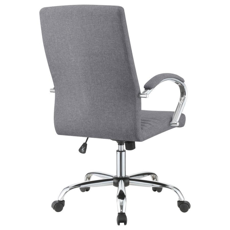 Abisko - Upholstered Office Chair With Casters - Gray And Chrome