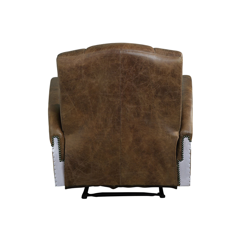 Brancaster - Recliner - Retro Brown Top Grain Leather & Aluminum