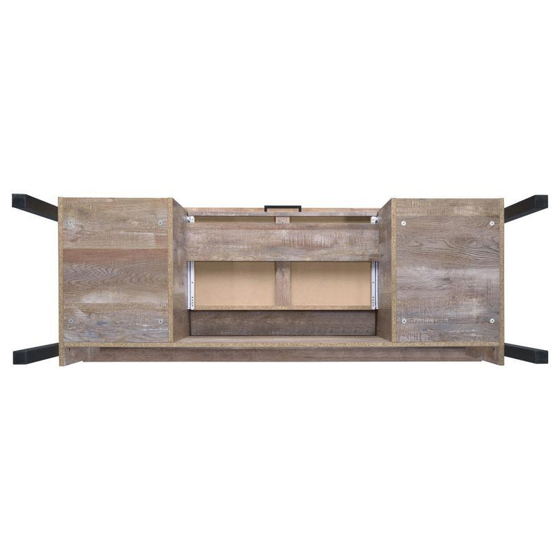 Samson - 4-Drawer Office Desk - Weathered Oak