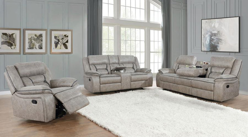 Greer - Glider Loveseat W/ Console