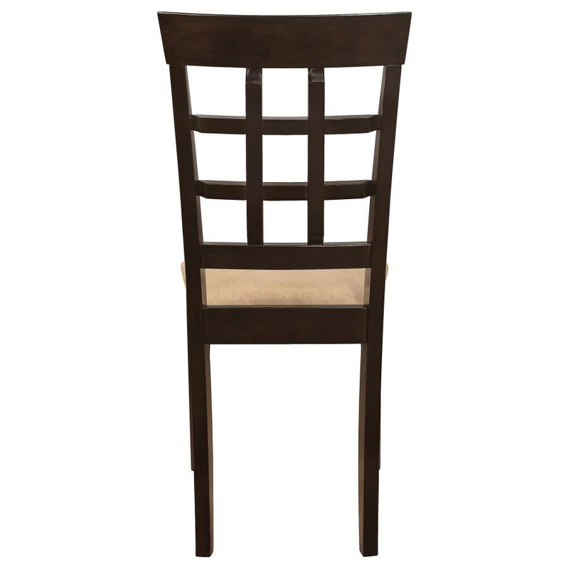 Gabriel - Lattice Back Side Chairs (Set of 2) - Cappuccino And Tan