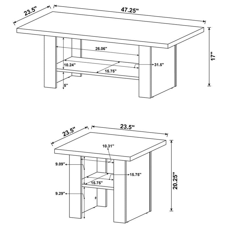 Rodez - 3 Piece Occasional Table Set - Black Oak