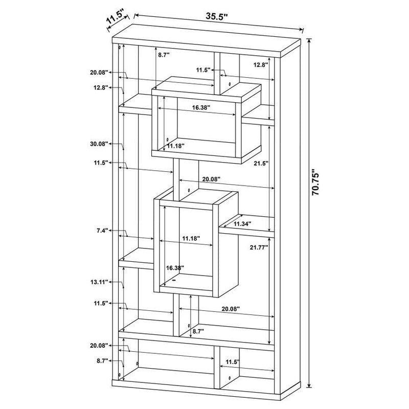 Howie - 10-shelf Bookcase