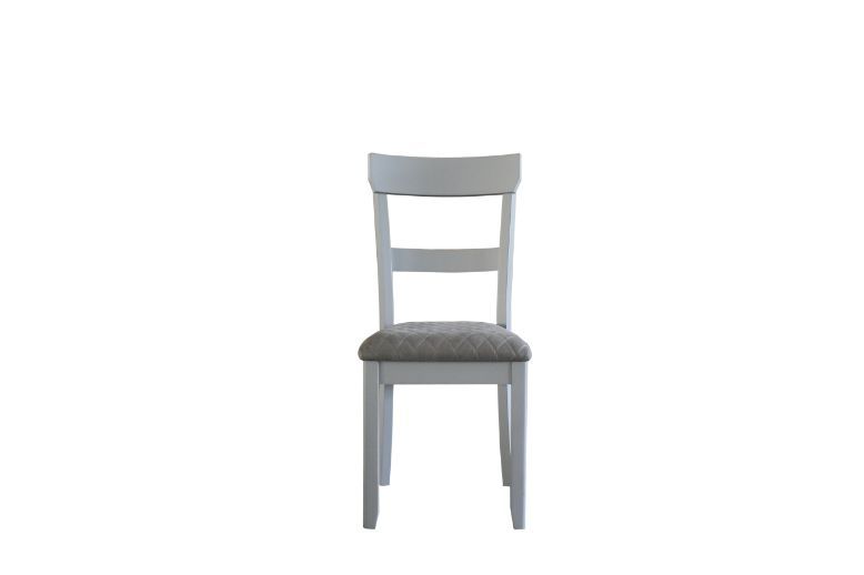 House - Marchese Side Chair (Set of 2) - Two Tone Gray Fabric & Pearl Gray Finish