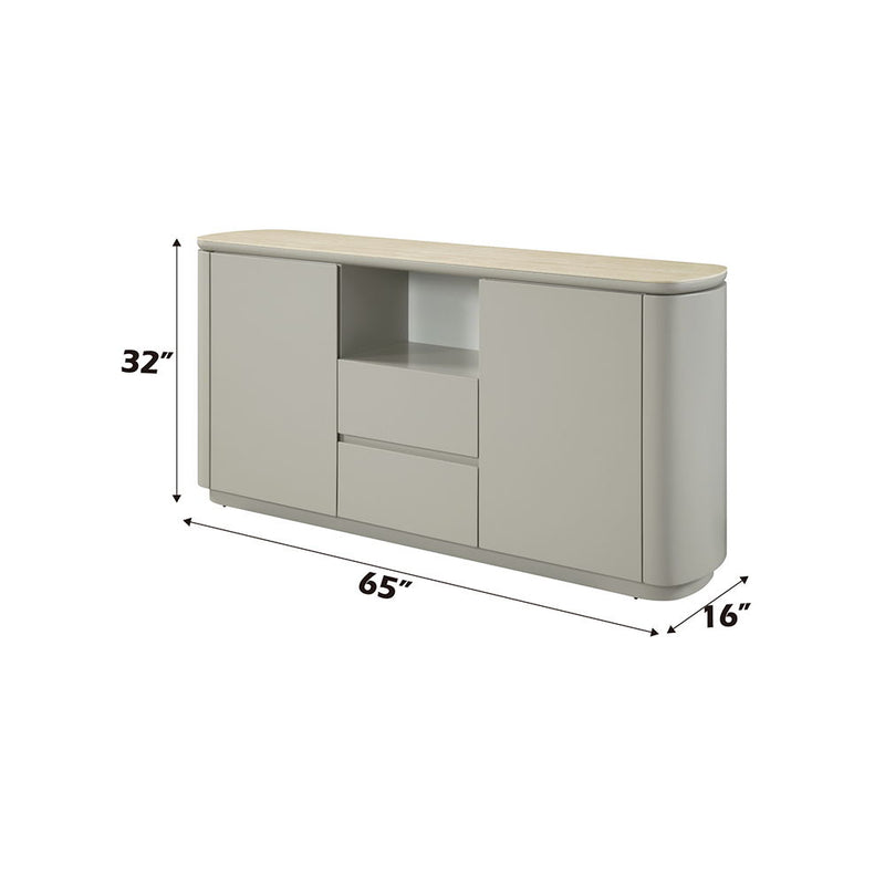 Ingram - Server - Ceramic Top & Light Gray Finish