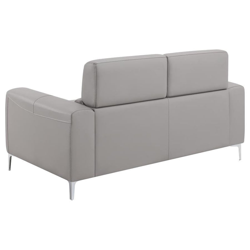 Glenmark - Track Arm Upholstered Loveseat - Taupe