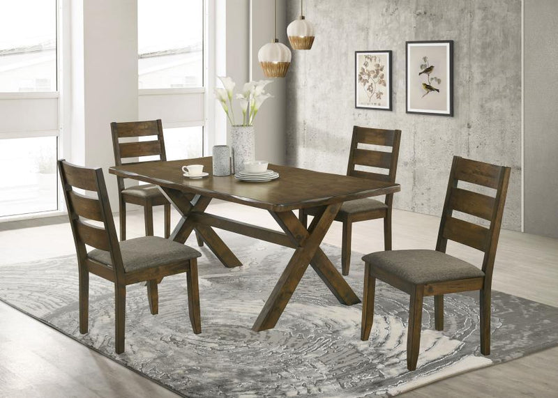 Alston - Ladder Back Dining Side Chairs (Set of 2) - Knotty Nutmeg And Gray