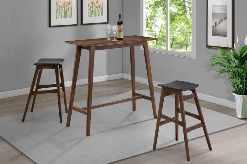 Finnick - Tapered Legs Bar Stools (Set of 2) - Dark Gray And Walnut