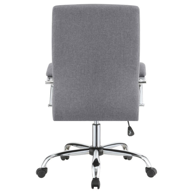 Abisko - Upholstered Office Chair With Casters - Gray And Chrome