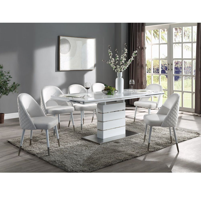 Kameryn - Dining Table With Leaf - White High