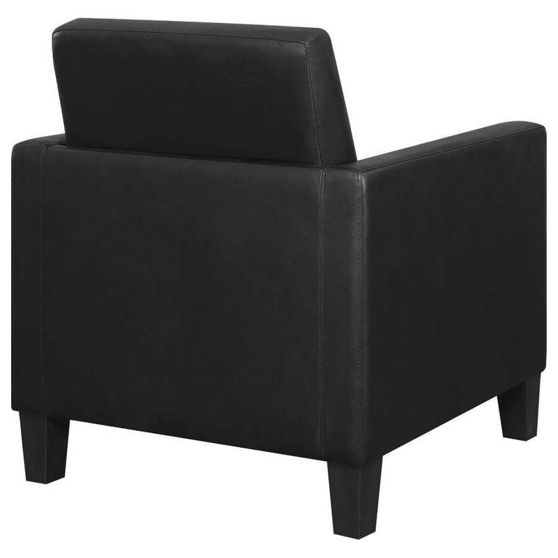 Julio - Upholstered Accent Chair With Track Arms - Black