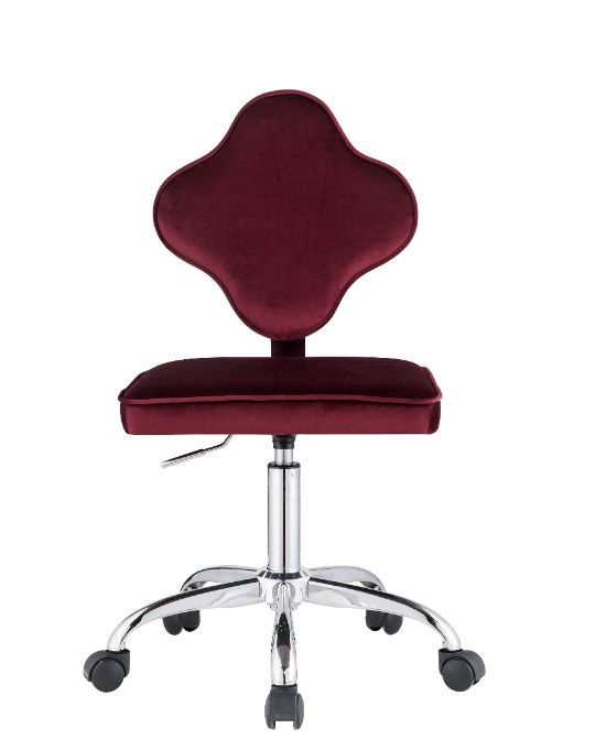 Clover - Office Chair - Red Velvet