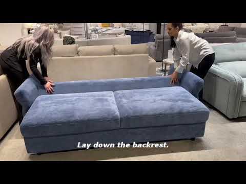 Haran - Sofa With Sleeper - Blue