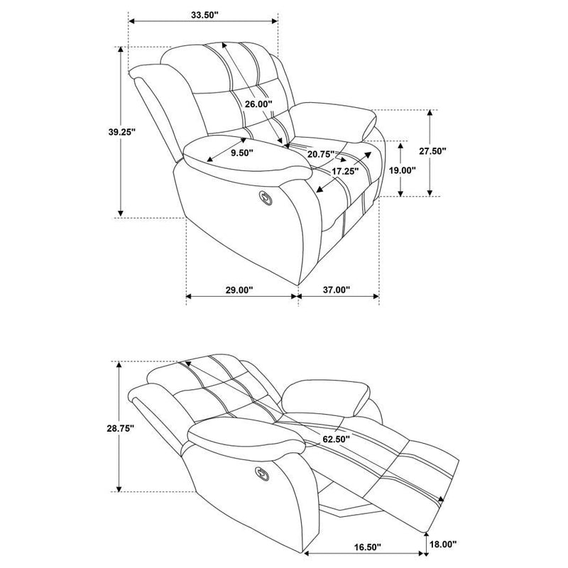 Rodman - Upholstered Glider Recliner - Chocolate