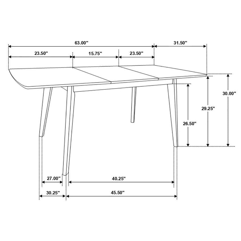 Alfredo - Rectangular Dining Table - Natural Walnut