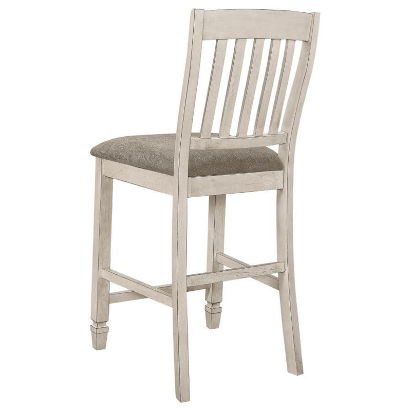 Sarasota - Slat Back Counter Height Chairs (Set of 2) - Gray And Rustic Cream