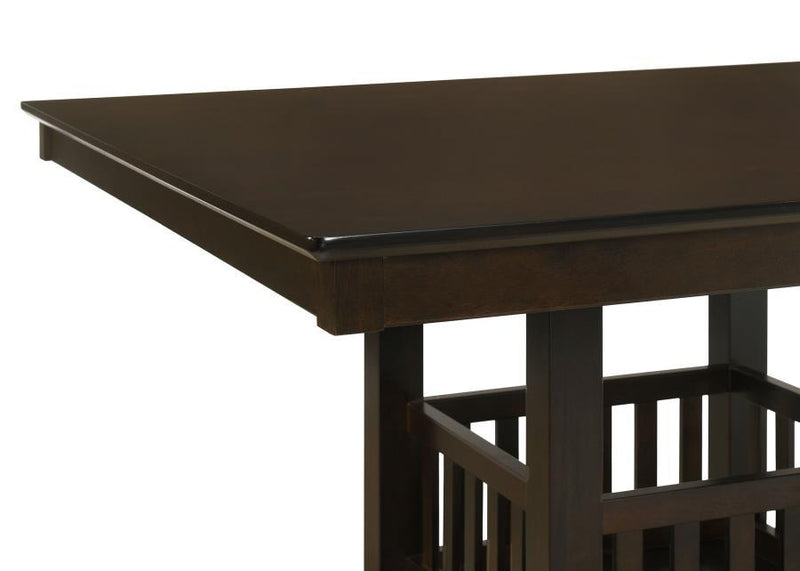 Jaden - Square Counter Height Table With Storage - Espresso