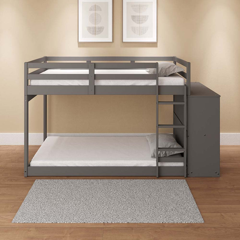 Gaston - Twin Over Twin Bunk Bed - Gray Finish