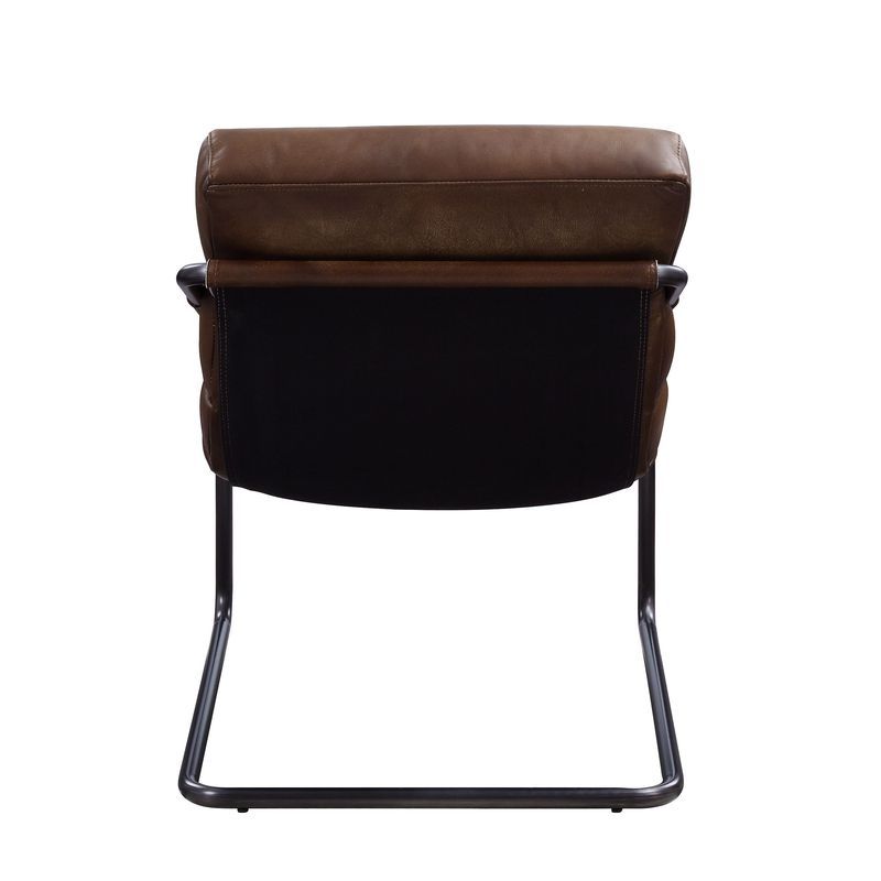 Dolgren - Accent Chair - Sahara Top Grain Leather & Matt Iron Finish