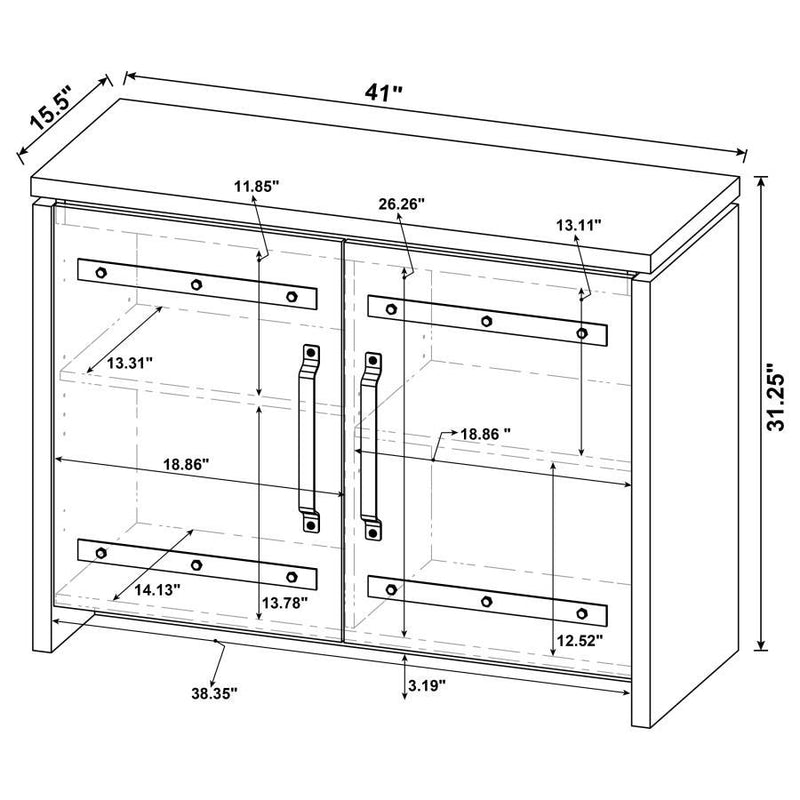 Enoch - 2-Door Accent Cabinet - Gray Driftwood