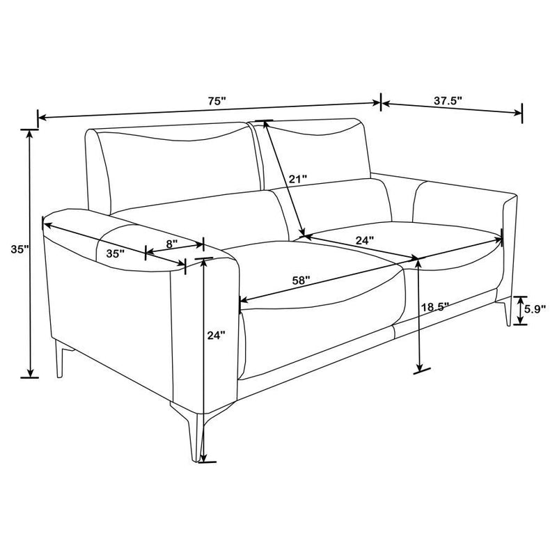 Glenmark - Track Arm Living Room Set