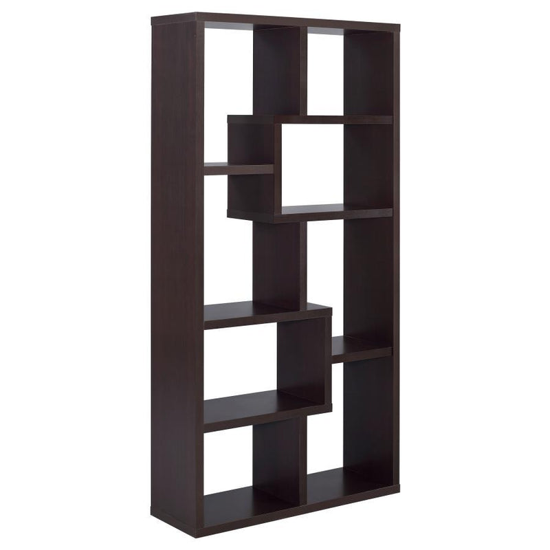 Theo - 10-Shelf Geometric Bookcase