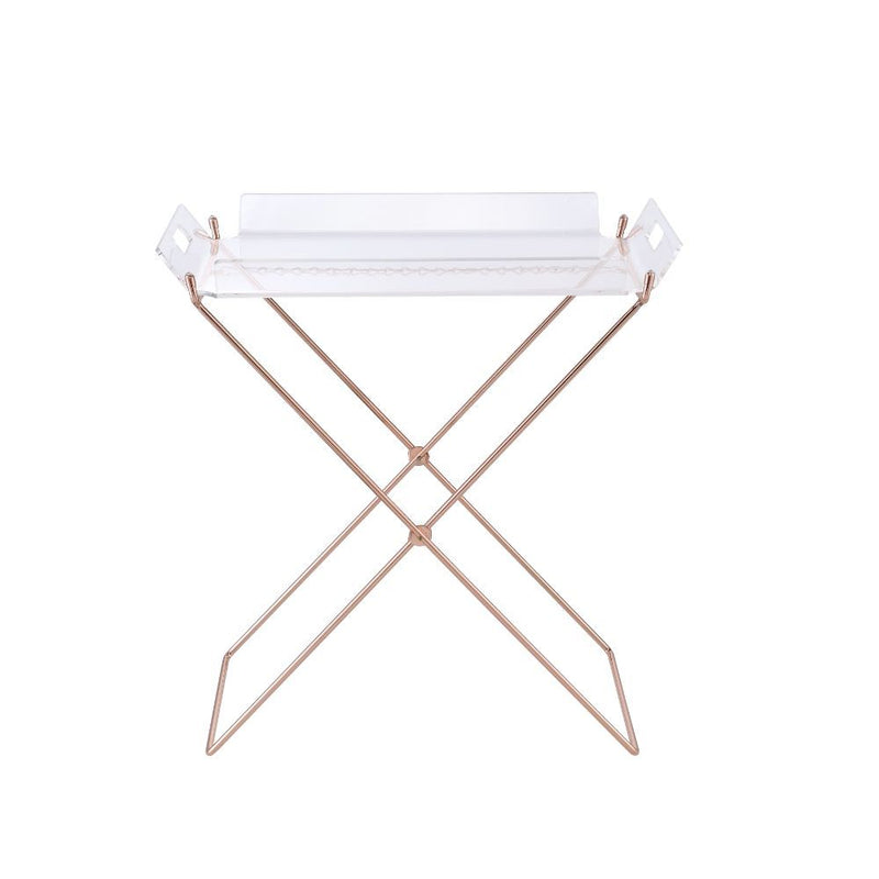 Cercie - Tray Table - Clear Acrylic & Copper