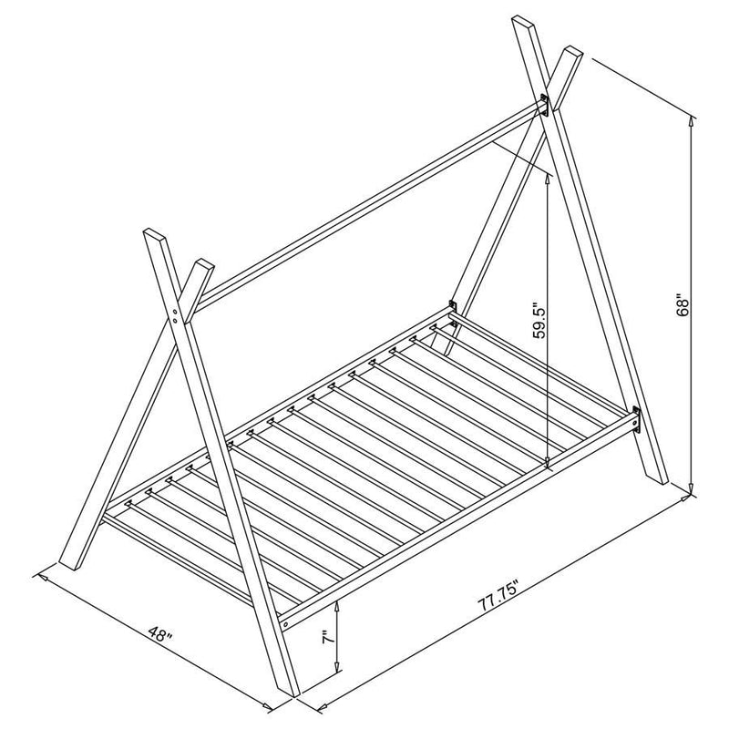 Fultonville - Twin Metal Tent Bed - Pink