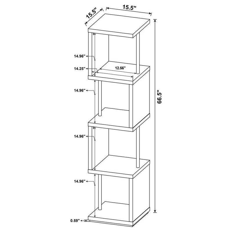 Baxter - 4-shelf Bookcase