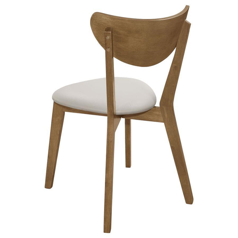 Kersey - Dining Side Chairs With Curved Backs (Set of 2) - Beige And Chestnut