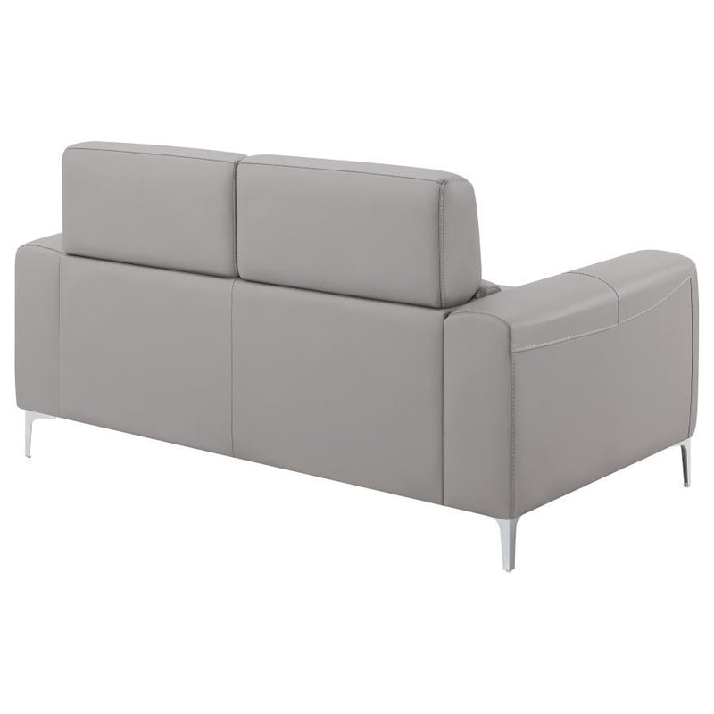 Glenmark - Track Arm Upholstered Loveseat - Taupe