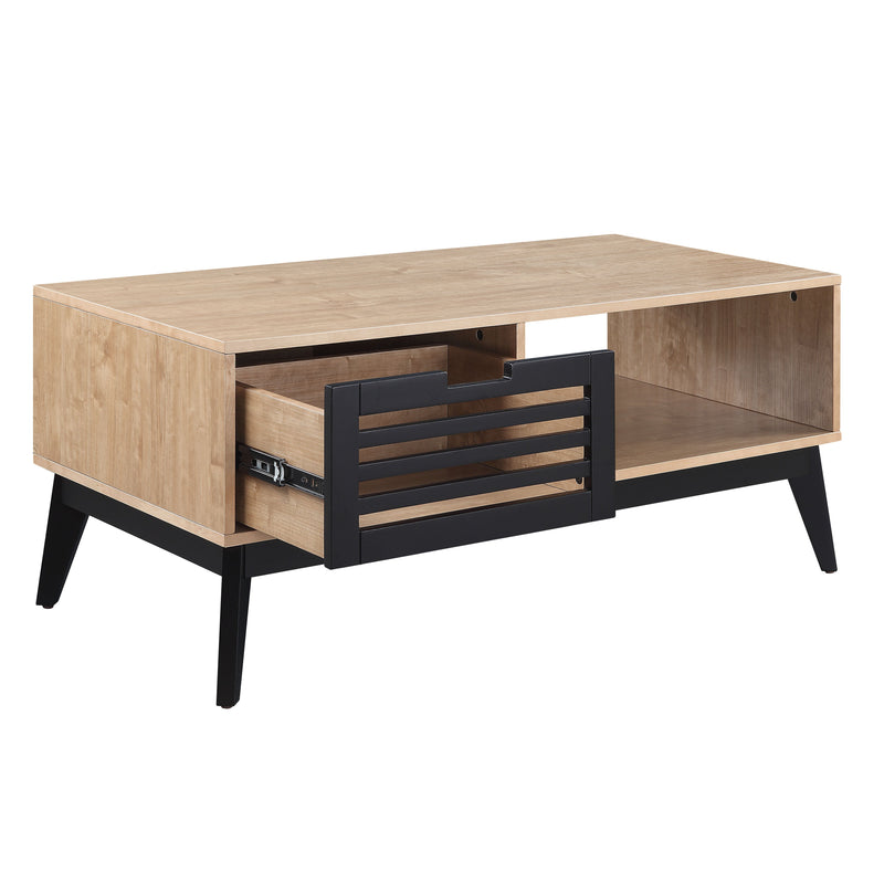 Gamaliel - Coffee Table - Oak & Espresso Finish