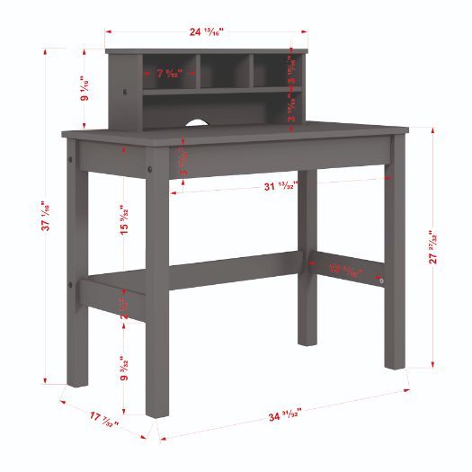 Logan - Writing Desk - Gray Finish