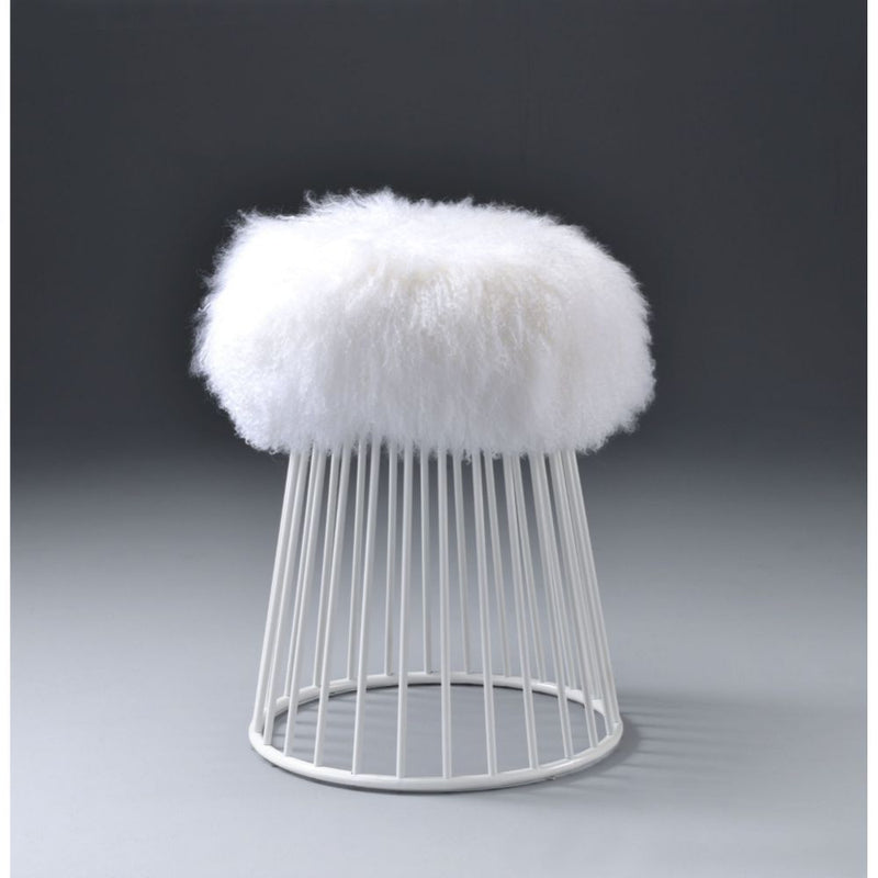 Bagley - Ottoman - Wool & White