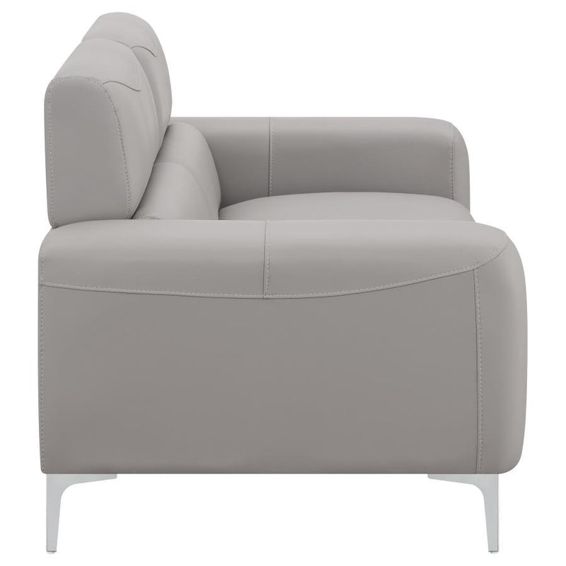 Glenmark - Track Arm Upholstered Loveseat - Taupe