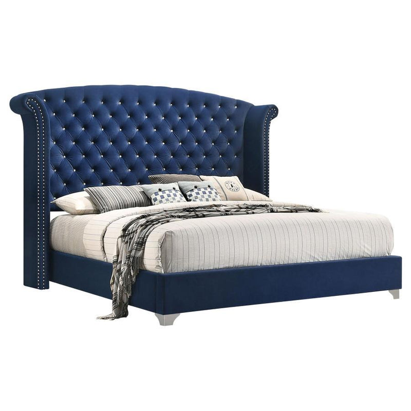 Melody - Wingback Upholstered Bed