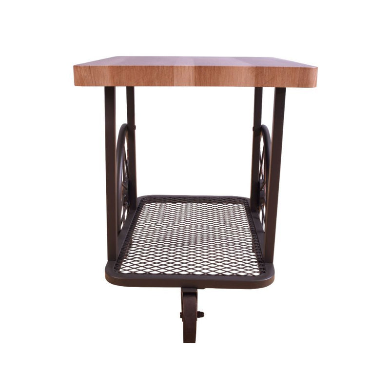 Francie - End Table - Oak & Antique Gray