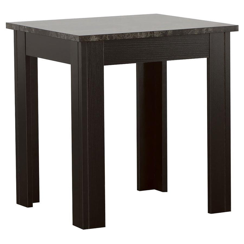 Rhodes - 3 Piece Faux-Marble Top Occasional Table Set - Black