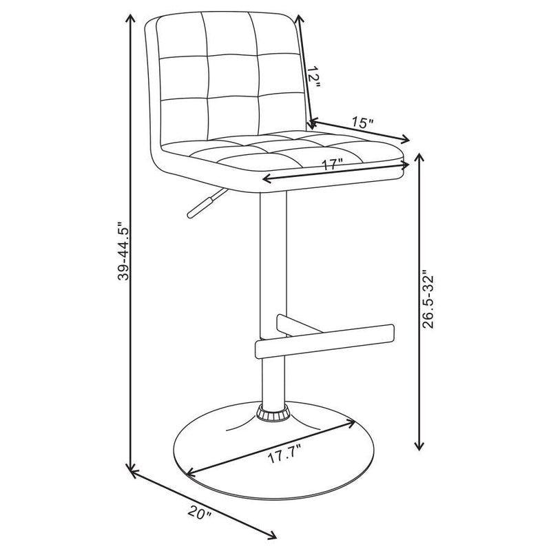 Lenny - Adjustable Height Bar Stools (Set of 2)