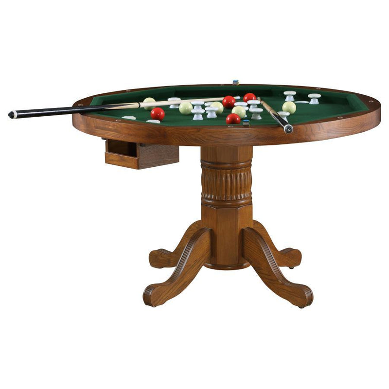 Mitchell - 5 Piece Game Table Set - Amber And Brown