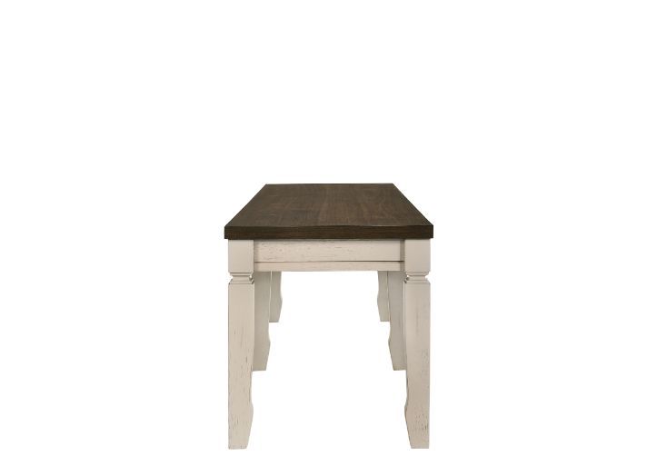 Fedele - Bench - Weathered Oak & Cream Finish